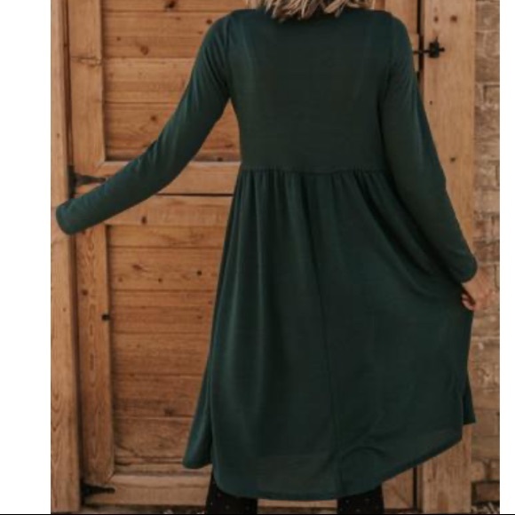 Long Sleeve Green Dress - Picture 2 of 5